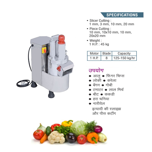 Made in India Premium Quality Vegetable Cutter Machine,1 HP, 125kg/hr