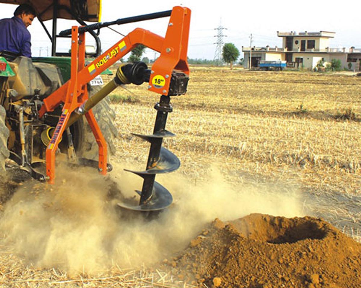 Made in India - Heavy Duty Tractor Operated Post Hole Digger